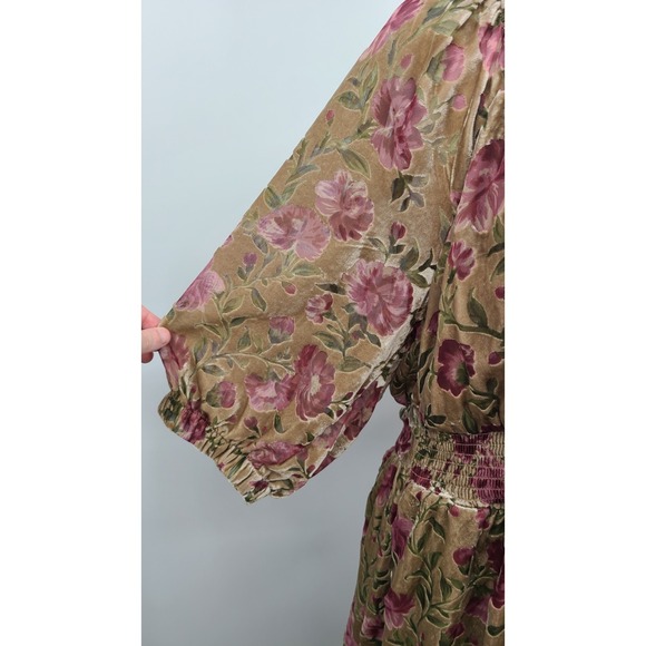 Torrid Velvet Burnout Floral Midi Women Dress 1X Coquette Fairy Whimsy Indie - Picture 6 of 16